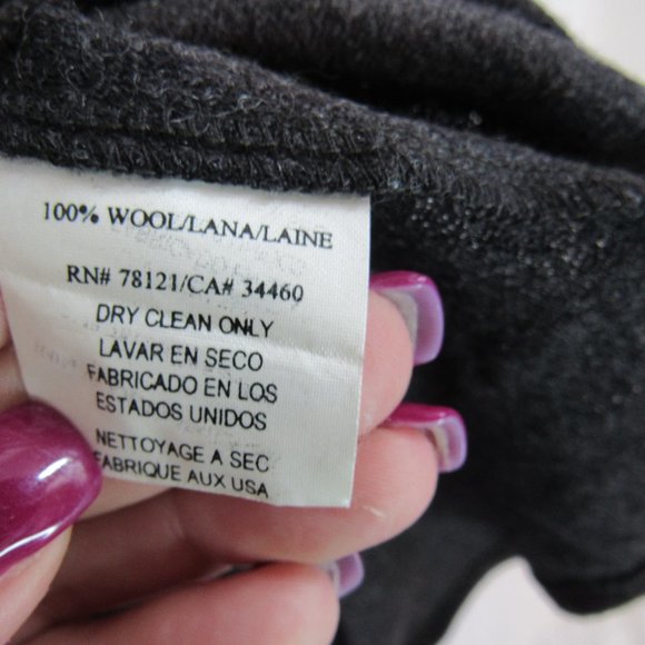 Eileen Fisher Charcoal Gray 3/4 Sleeves Long Wool Maxi Dress - Picture 2 of 8